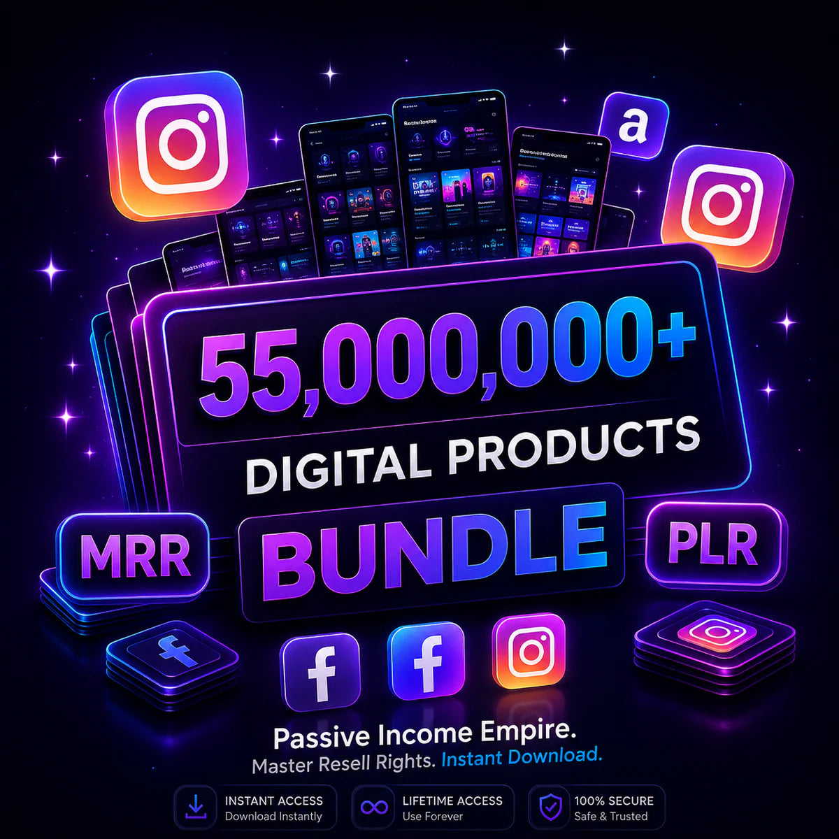 55 Million+ PLR MRR Digital Products Mega Bundle